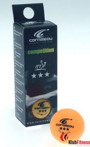 Piłeczki ping-pong CORNILLEAU Competition *** 3 sztuki orange z ITTF