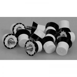 Kołki do butów piłkarskich plastikowe 12szt czarno-białe