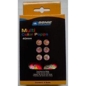 Piłeczki do tenisa stołowego DONIC Multicolor Popps 6 szt