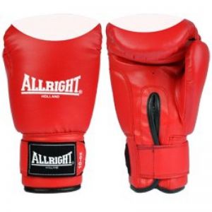 Rękawice bokserskie  Allright PVC czerwono-białe