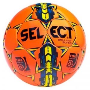 Piłka nożna SELECT Brillant Super z atestem FIFA pomarańczowo-żółta