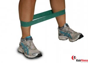 Taśma do fitnessu mięśnie nóg BODYLASTIC zielona