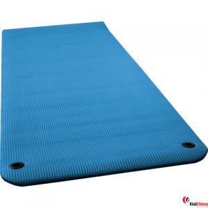 Mata do ćwiczeń fitness STAYER SPORT 180x60x1,5cm z otworami niebieska