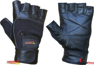 Rękawiczki kulturystyczne skórzane FIGHTER F5 czarne rozmiar S