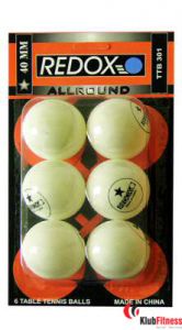 Piłeczki ping-pong REDOX TTB301 białe 6 sztuk