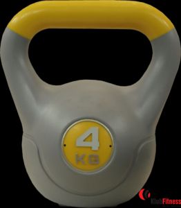 Hantla winylowa kettlebell STAYER SPORT VIN-KET 4,0kg żółta