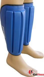 Ochraniacz goleń-stopa FIGHTER skóra syntetyczna PVC, niebieski