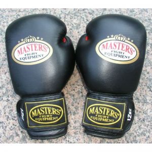 Rękawice bokserskie MASTERS RBT-Q 12 oz czarno-czerwone